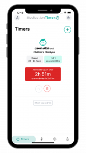 Medication Timer - Timers Screen